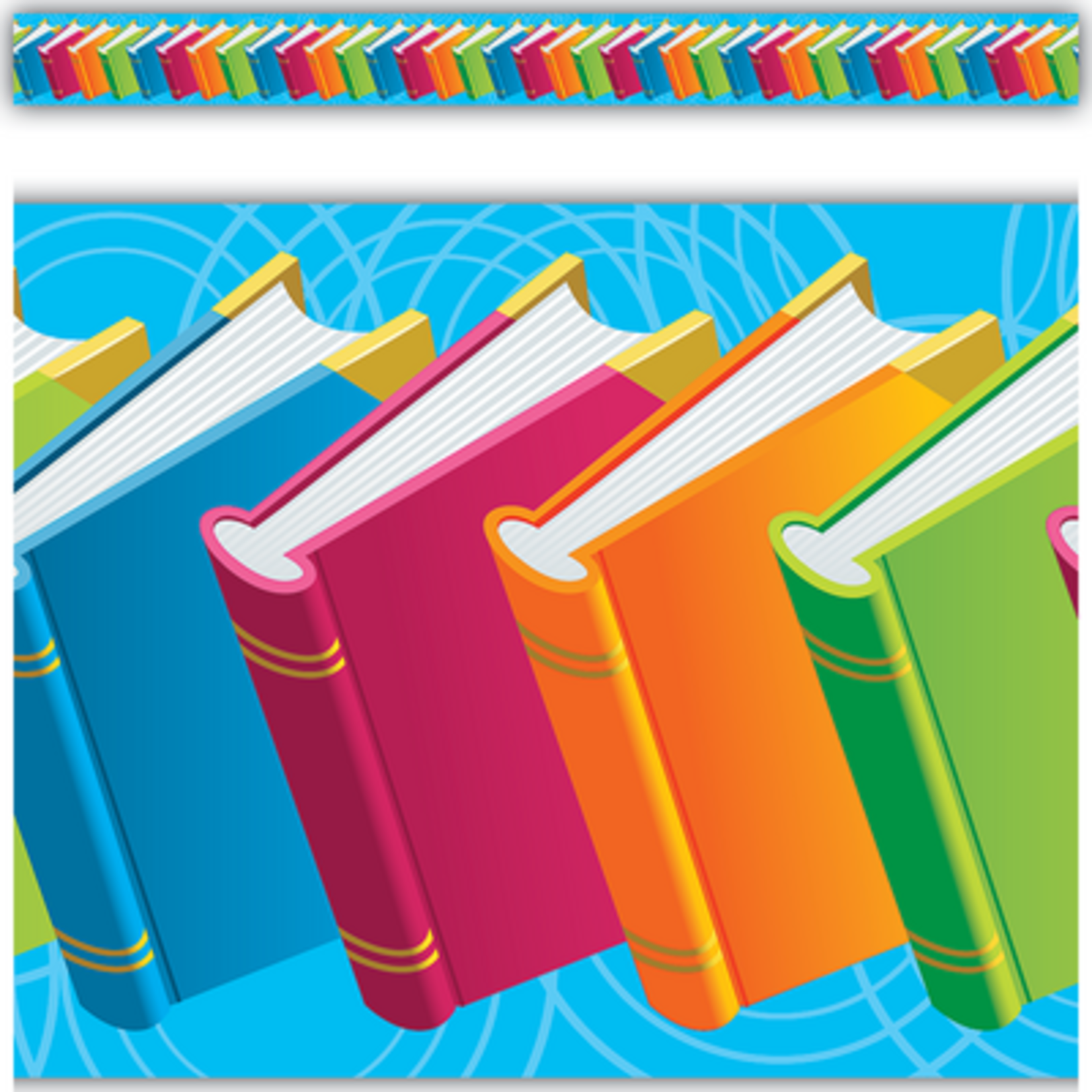 TEACHER CREATED RESOURCES Books Straight Border Trim