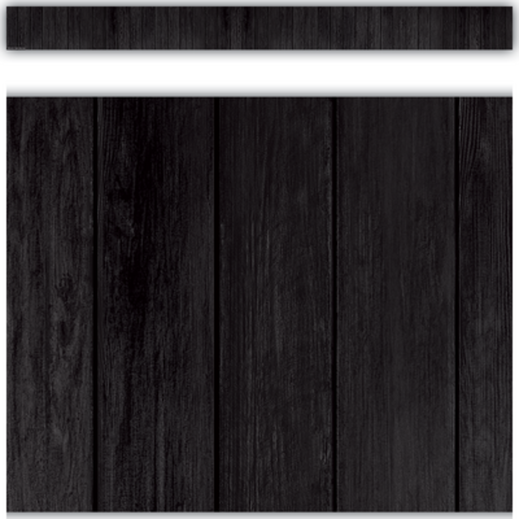 TEACHER CREATED RESOURCES Black Wood Straight Border Trim