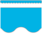 TEACHER CREATED RESOURCES Aqua Solid Scalloped Border Trim