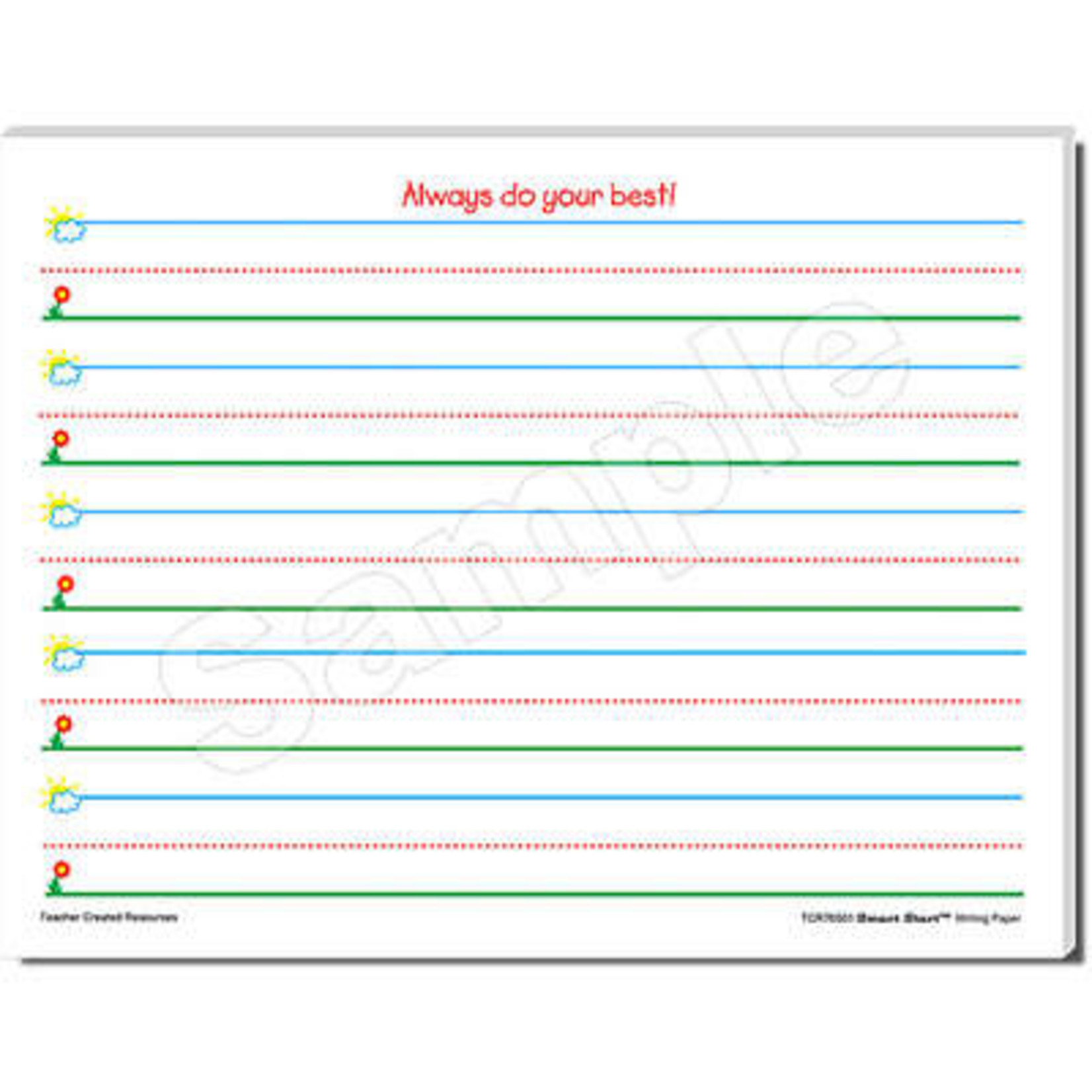 TEACHER CREATED RESOURCES Smart Start K-1 Writing Paper: 100 Sheets