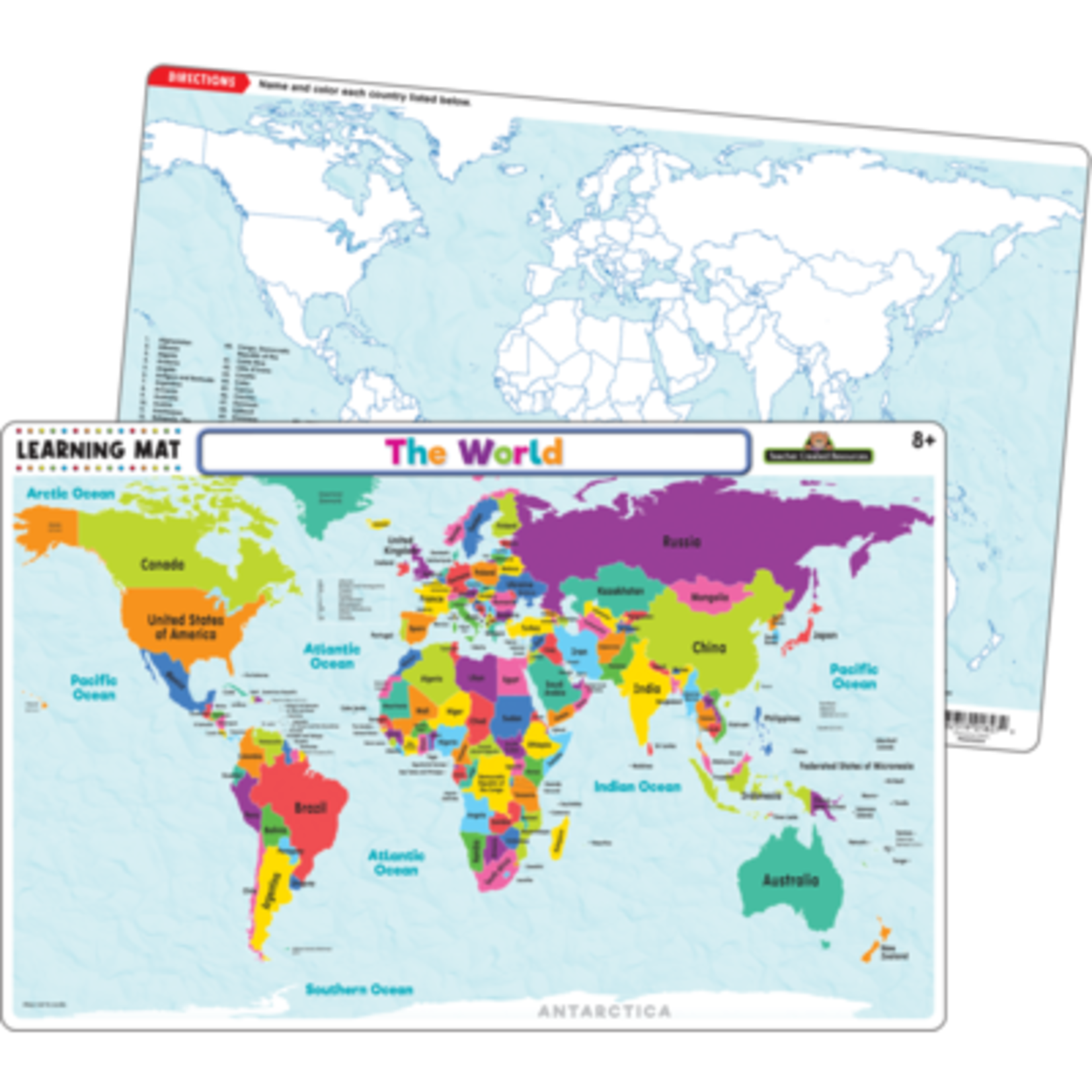 TEACHER CREATED RESOURCES The World Map Learning Mat
