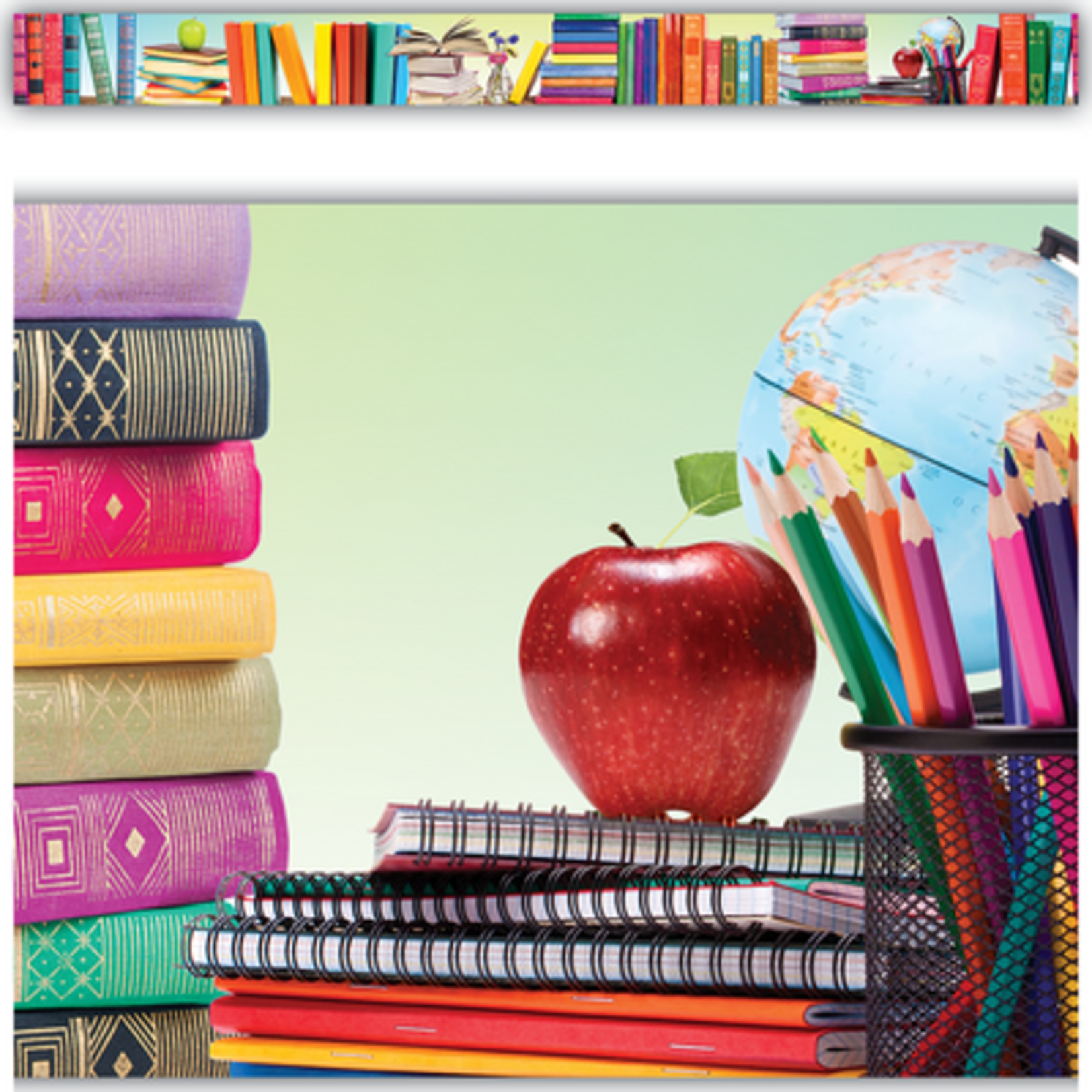 TEACHER CREATED RESOURCES Book Parade Straight Border Trim