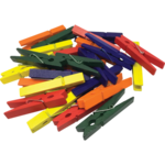TEACHER CREATED RESOURCES STEM Basics: Medium Multicolor Clothespins - 50 Count