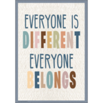 TEACHER CREATED RESOURCES Everyone is Different, Everyone Belongs Positive Poster