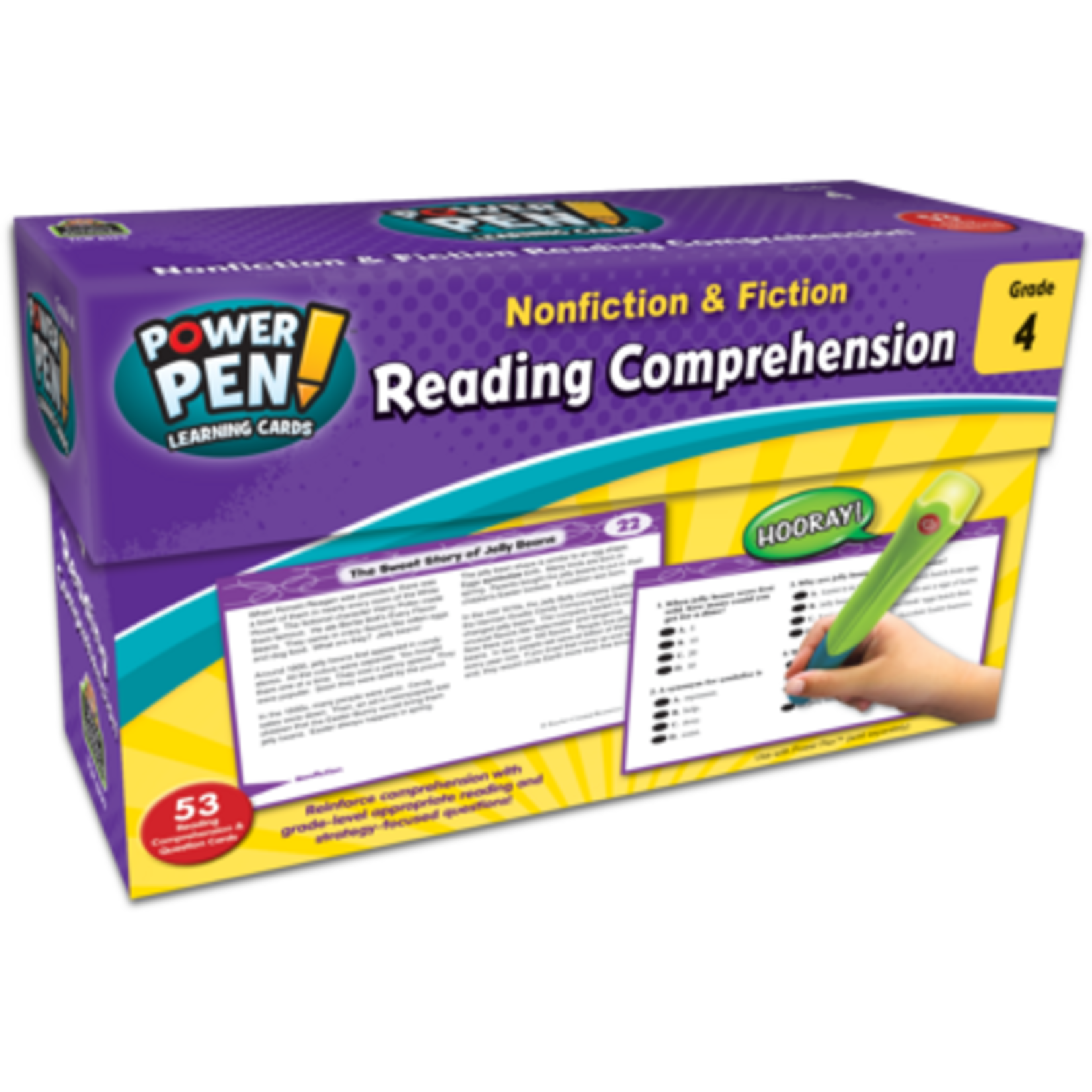 TEACHER CREATED RESOURCES Power Pen Learning Cards: Reading Comprehension Grade 4