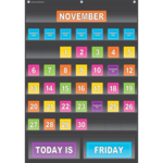 TEACHER CREATED RESOURCES Black Calendar Pocket Chart