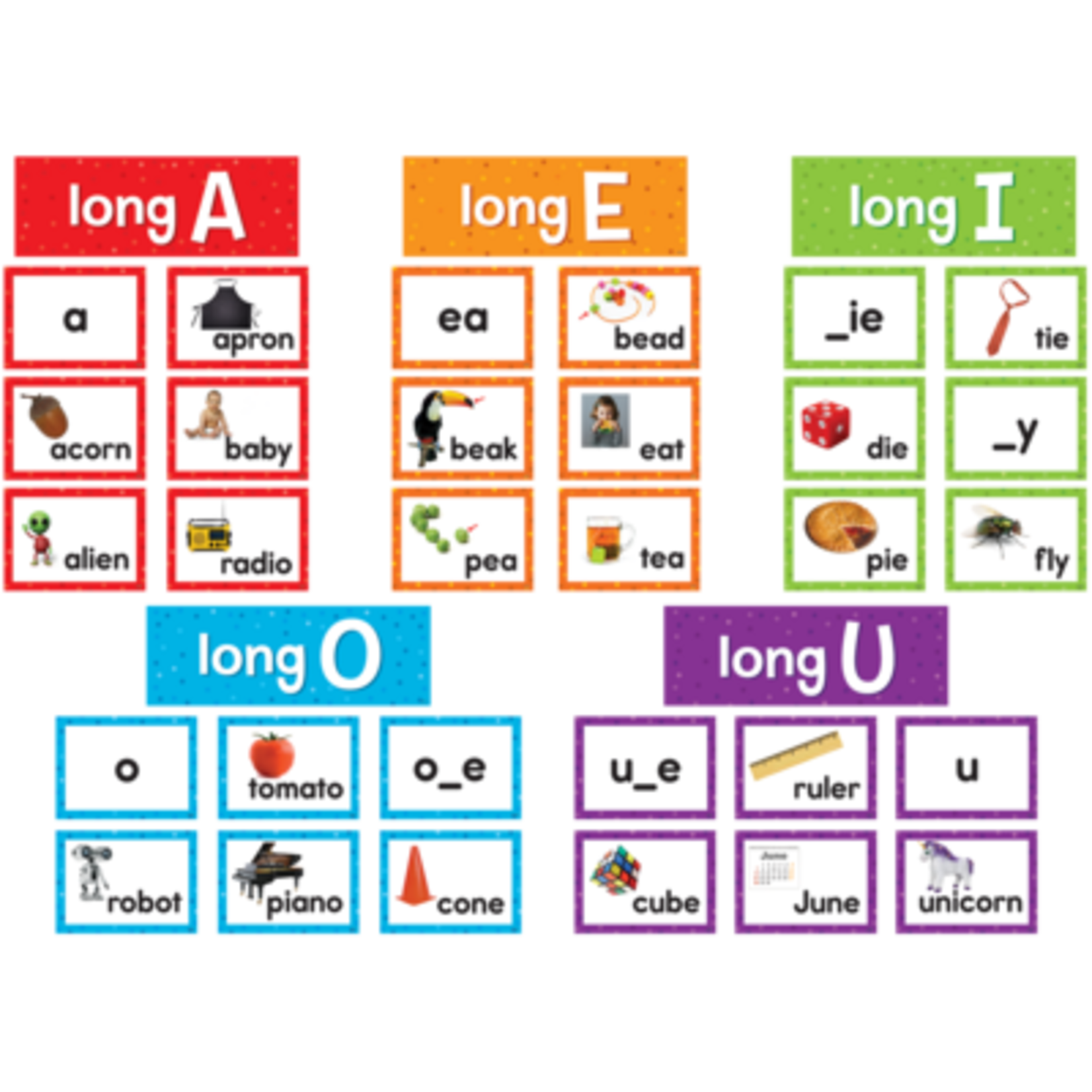 TEACHER CREATED RESOURCES Long Vowels Pocket Chart Cards