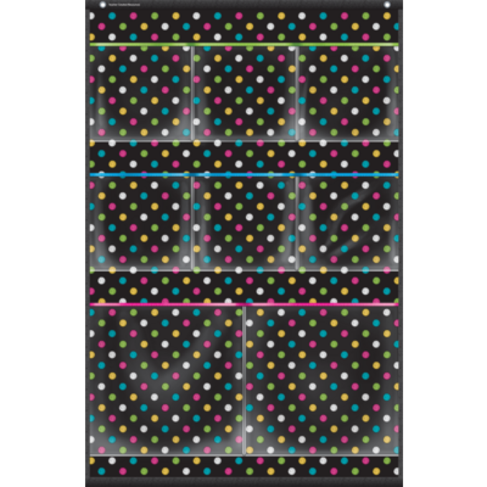 TEACHER CREATED RESOURCES Chalkboard Brights 8 Pocket Small Storage Pocket Chart