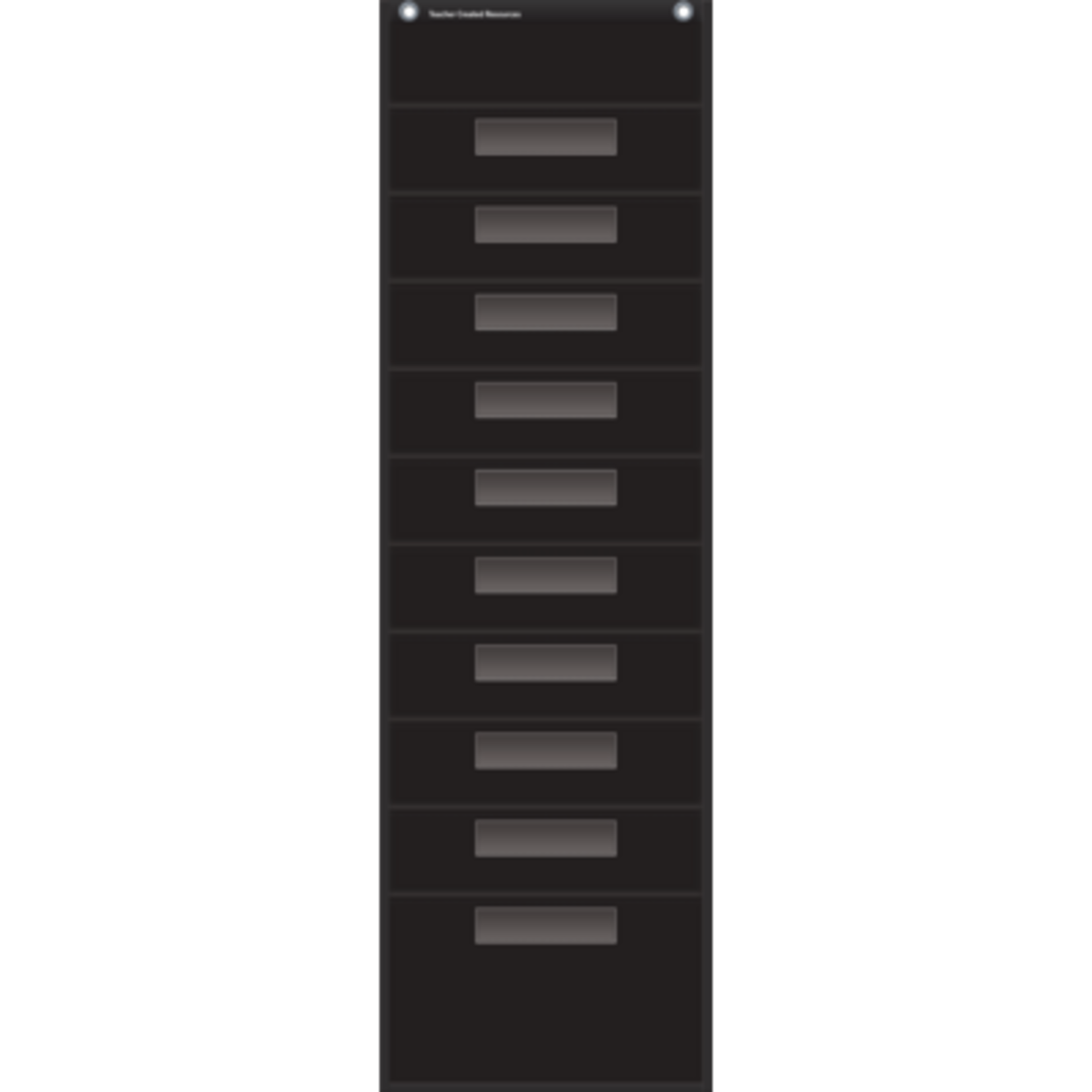 TEACHER CREATED RESOURCES Black 10 Pocket File Storage Pocket Chart