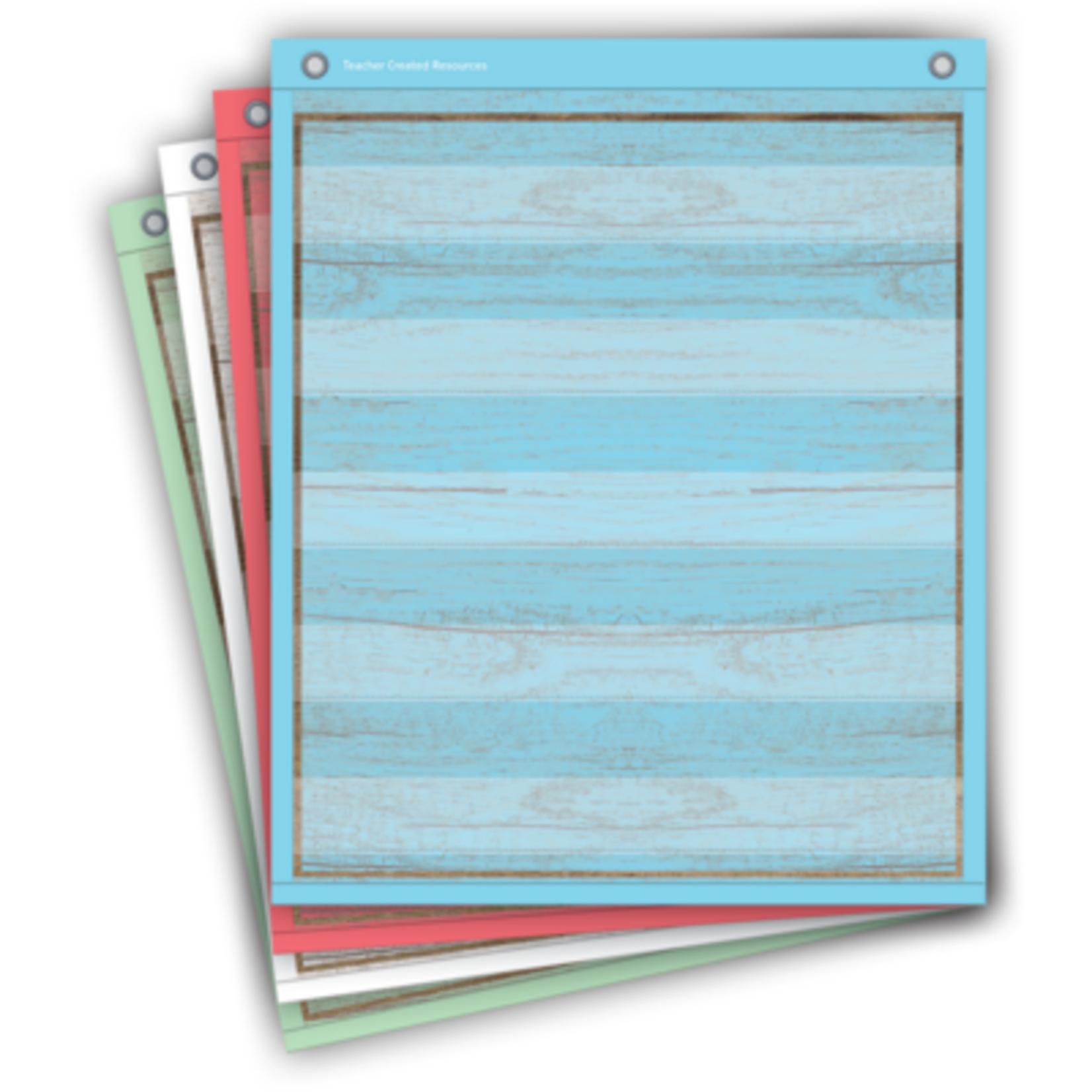TEACHER CREATED RESOURCES Painted Wood Magnetic Mini Pocket Charts