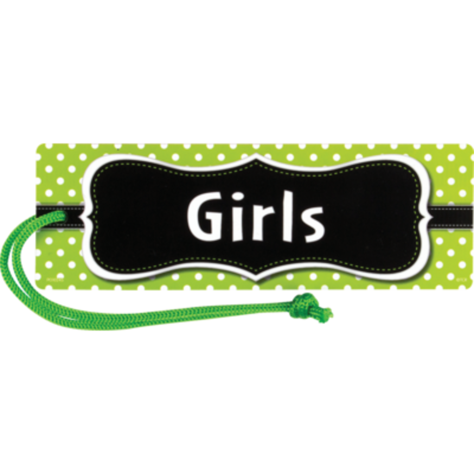 TEACHER CREATED RESOURCES Lime Polka Dots Magnetic Girls Pass