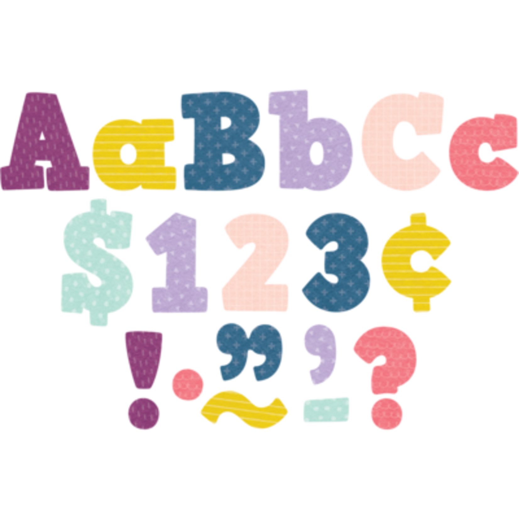 TEACHER CREATED RESOURCES Oh Happy Day Bold Block 4" Letters Combo Pack