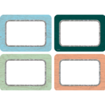 TEACHER CREATED RESOURCES Painted Wood Name Tags/Labels - Multi-Pack