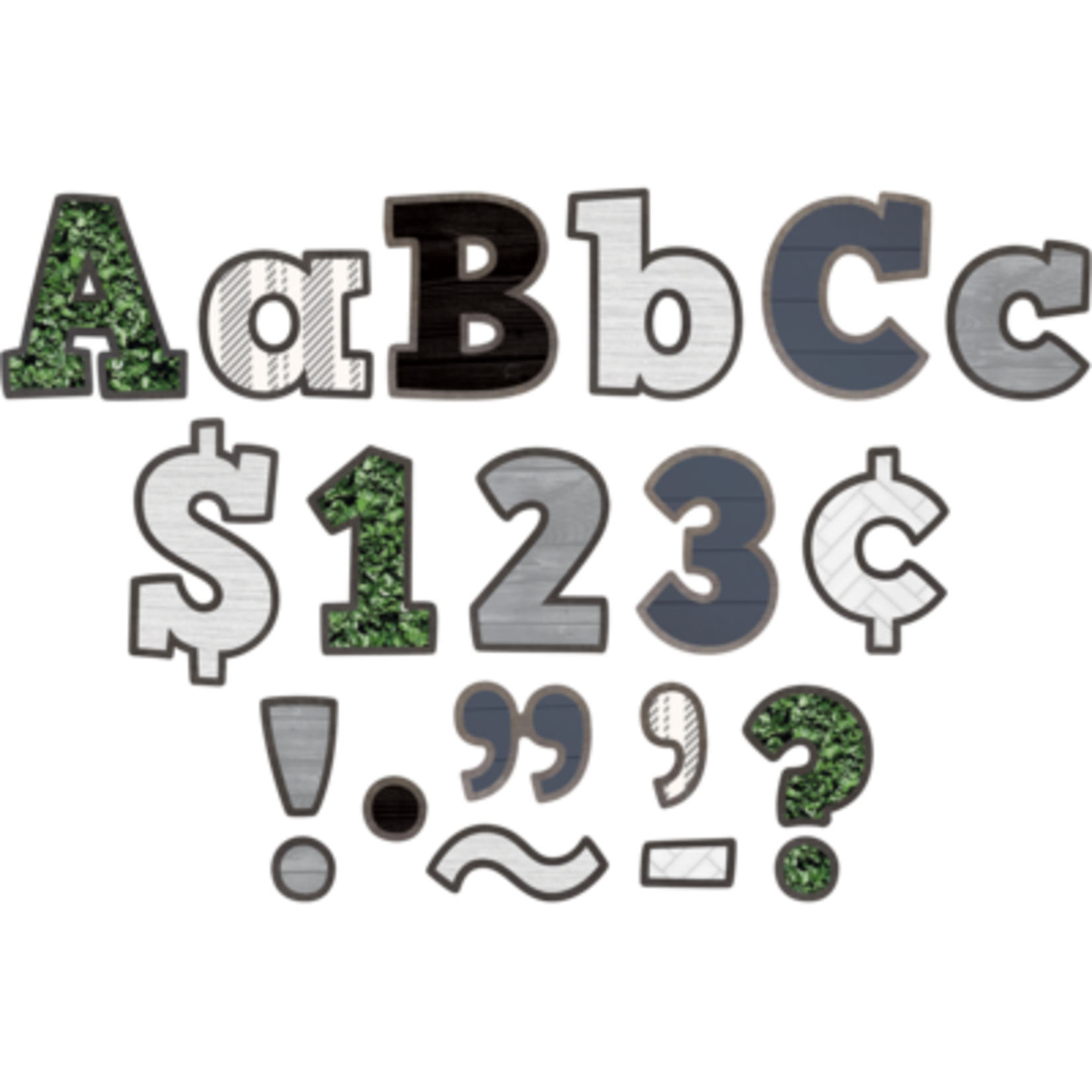 TEACHER CREATED RESOURCES Modern Farmhouse Bold Block 4" Letters Combo Pack