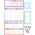 TEACHER CREATED RESOURCES Colorful Dry-Erase Magnetic Calendar Set