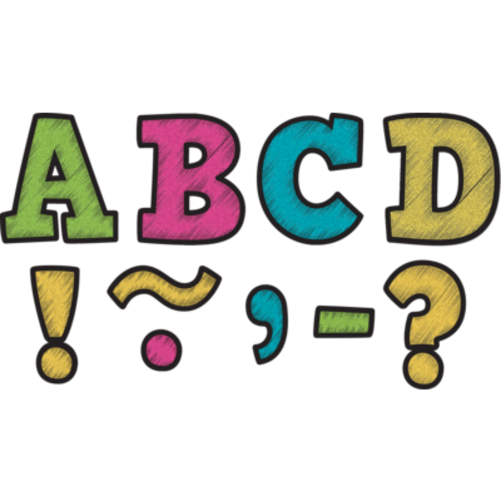 TEACHER CREATED RESOURCES Chalkboard Brights Bold Block 3" Magnetic Letters