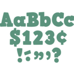 TEACHER CREATED RESOURCES Eucalyptus Green 4" Bold Block Letters Combo Pack