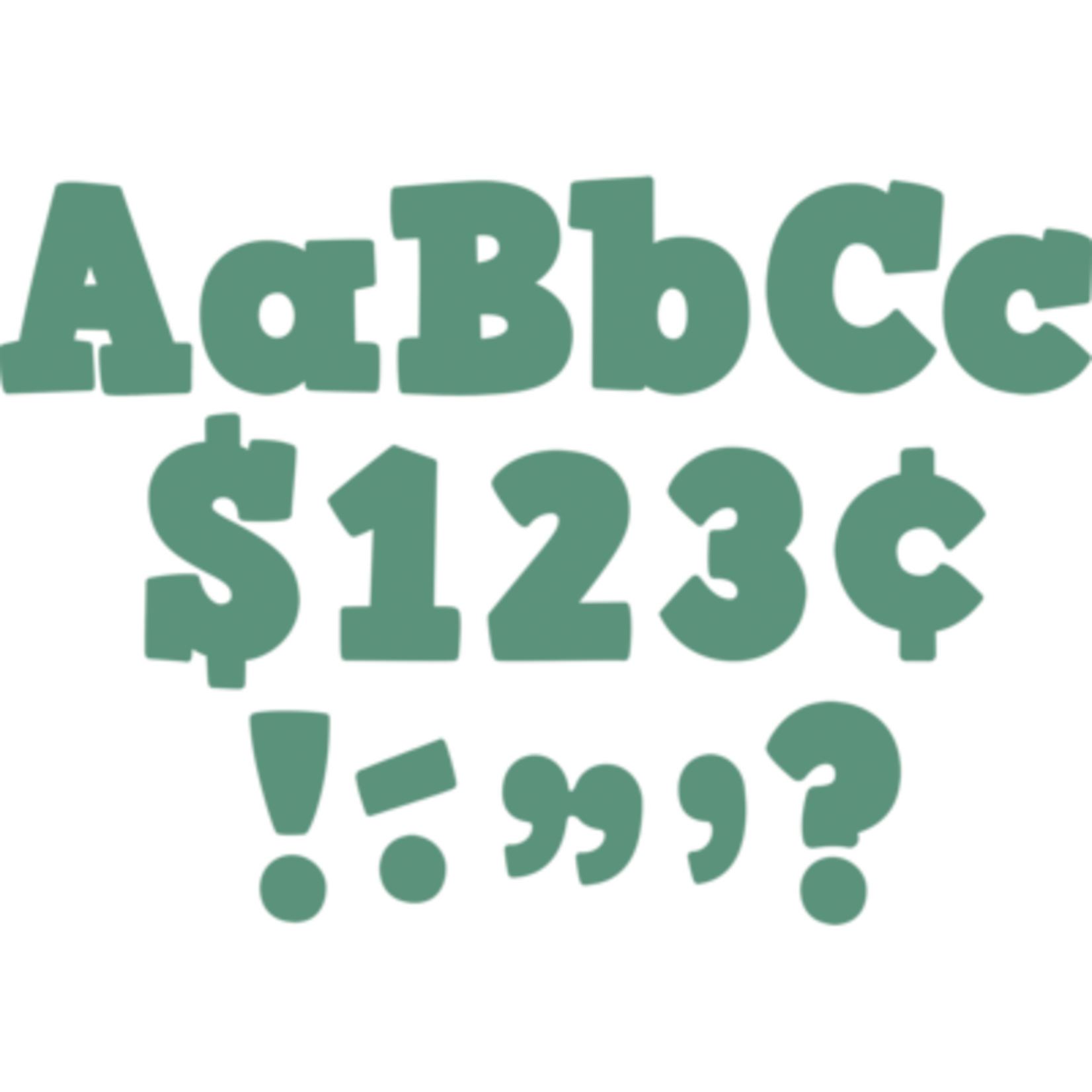 TEACHER CREATED RESOURCES Eucalyptus Green 4" Bold Block Letters Combo Pack