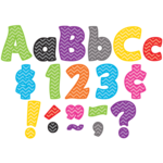TEACHER CREATED RESOURCES Chevron Funtastic 4" Letters Combo Pack