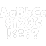 TEACHER CREATED RESOURCES White Funtastic 4" Letters Combo Pack