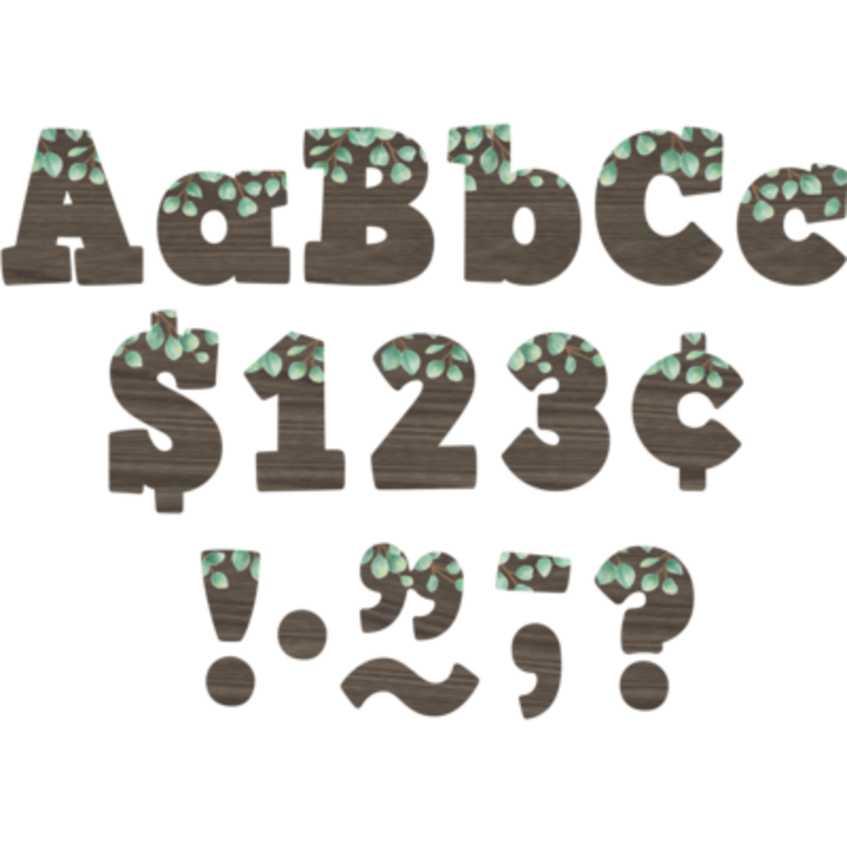 TEACHER CREATED RESOURCES Eucalyptus 4" Bold Block Letters Combo Pack