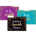 TEACHER CREATED RESOURCES Gold Foil Confetti File Folders
