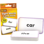 TEACHER CREATED RESOURCES Sight Words Flash Cards - 3 Letter Words