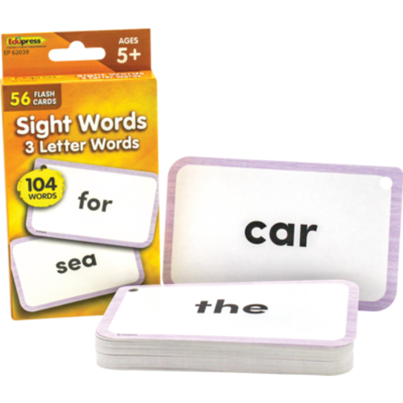 TEACHER CREATED RESOURCES Sight Words Flash Cards - 3 Letter Words