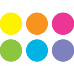 TEACHER CREATED RESOURCES Spot On Dry Erase Desktop Writing Spots Bright Circles 7"