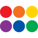 TEACHER CREATED RESOURCES Spot On Dry Erase Desktop Writing Spots Colorful Circles 4"