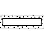 TEACHER CREATED RESOURCES Black Painted Dots on White Flat Name Plates