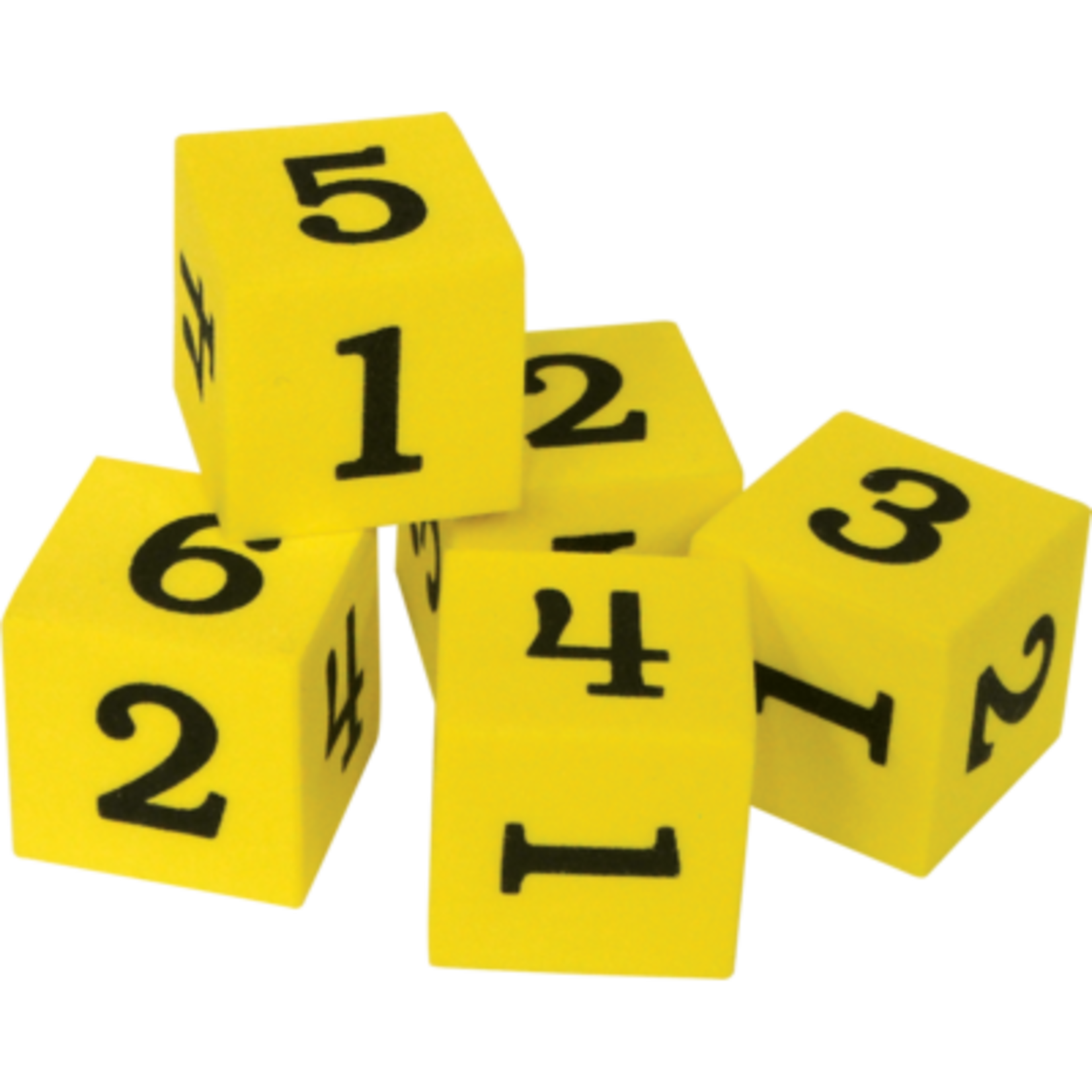 TEACHER CREATED RESOURCES Foam Numbered Dice (numerals 1-6)