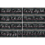 TEACHER CREATED RESOURCES Chalkboard Brights Cursive Writing Bulletin Board Display Set