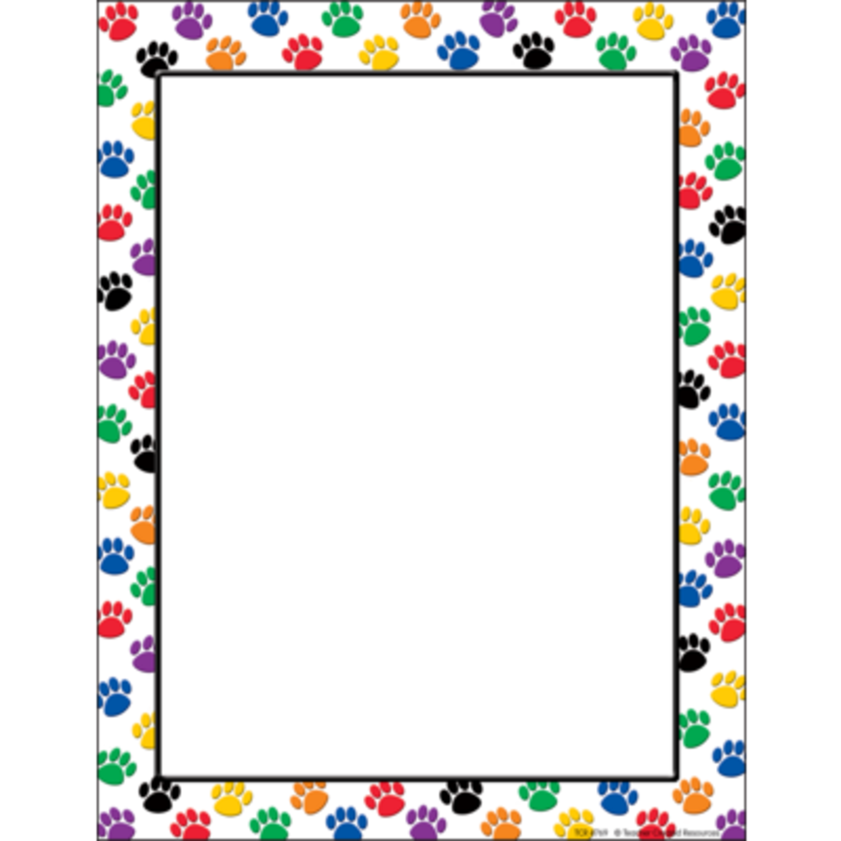 TEACHER CREATED RESOURCES Colorful Paw Prints Computer Paper