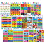 TEACHER CREATED RESOURCES Colorful Early Learning Small Poster Pack