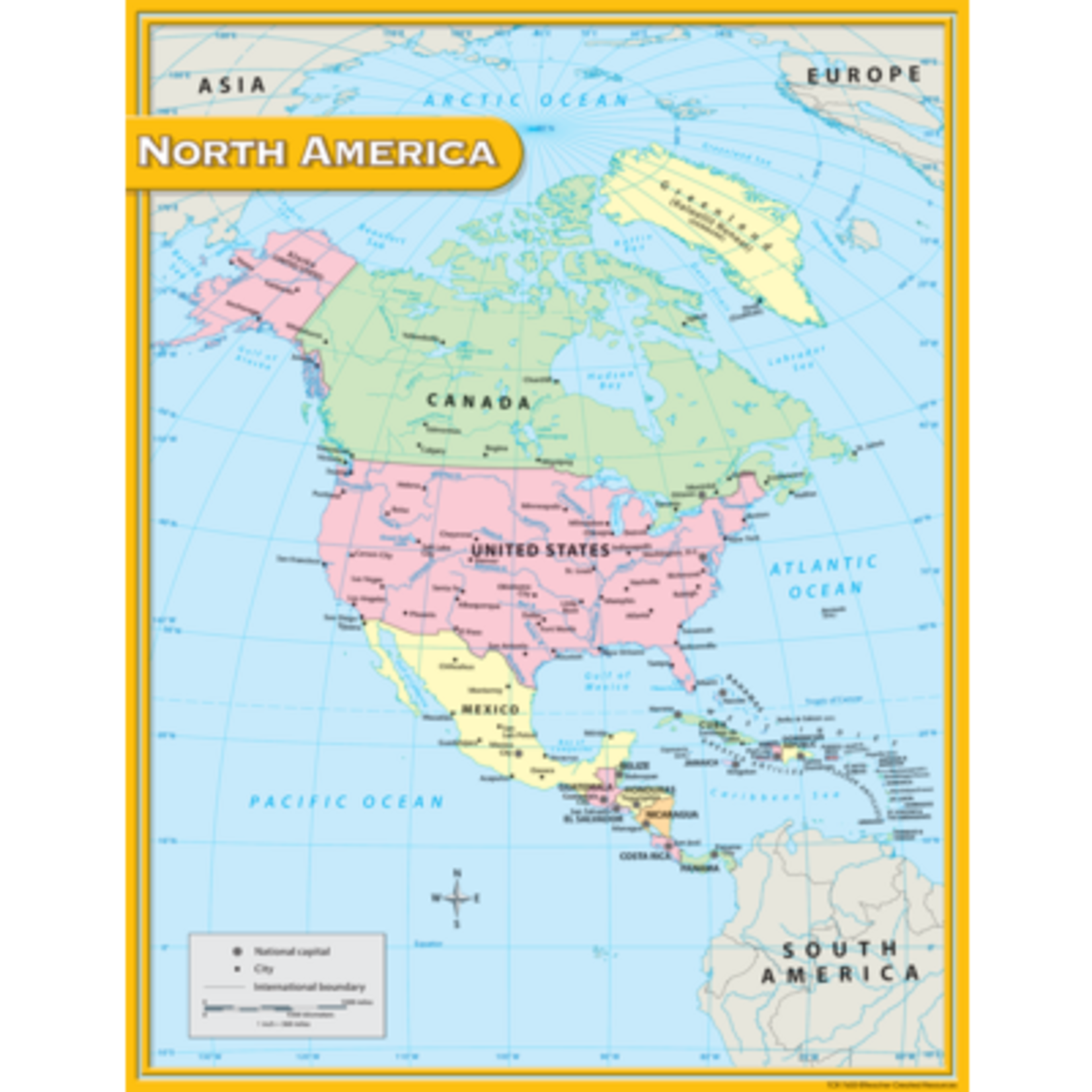 TEACHER CREATED RESOURCES North America Map Chart