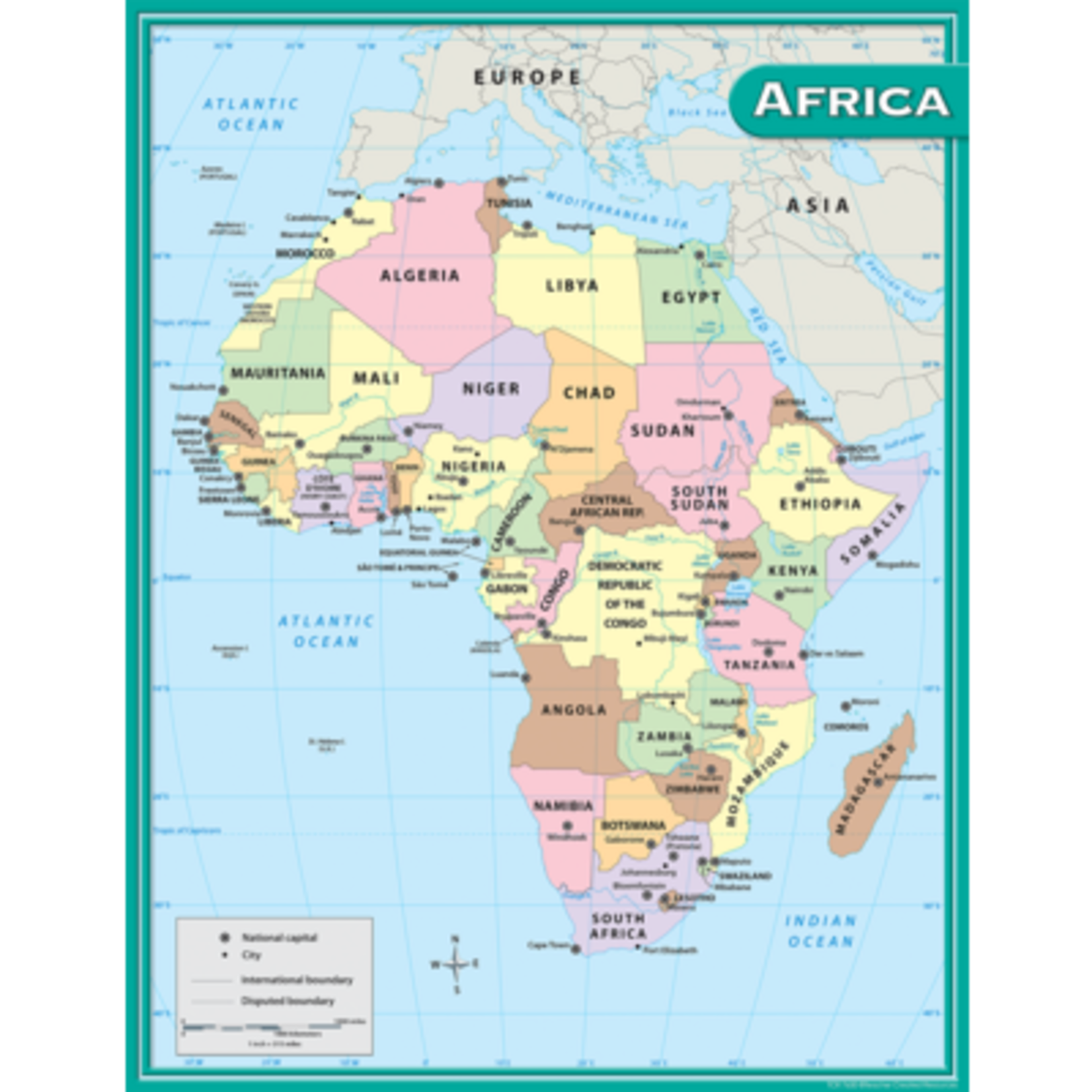 TEACHER CREATED RESOURCES Africa Map Chart