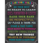 TEACHER CREATED RESOURCES Chalkboard Brights Classroom Rules Chart
