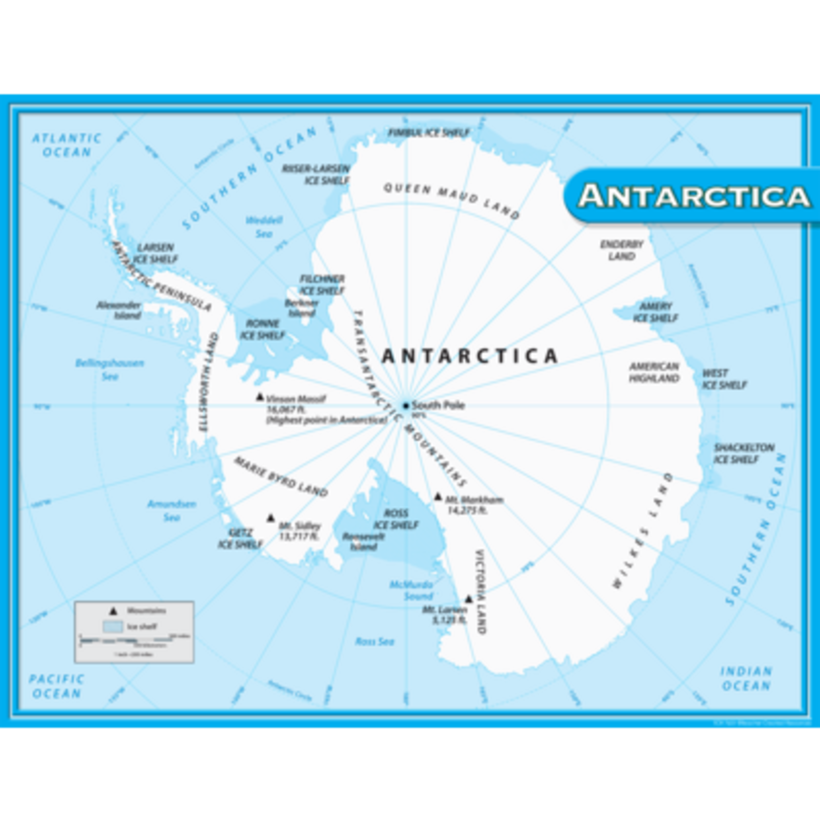 TEACHER CREATED RESOURCES Antarctica Map Chart