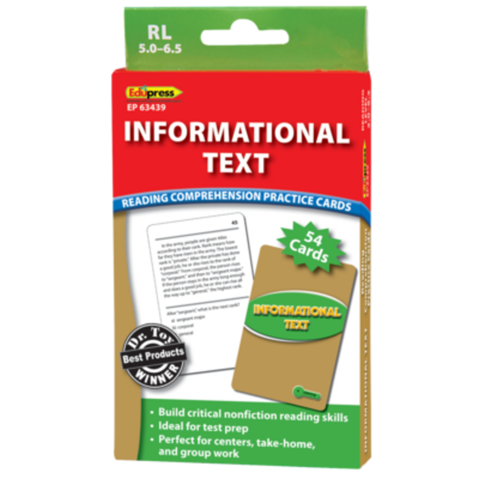 TEACHER CREATED RESOURCES Informational Text Practice Cards Green Level