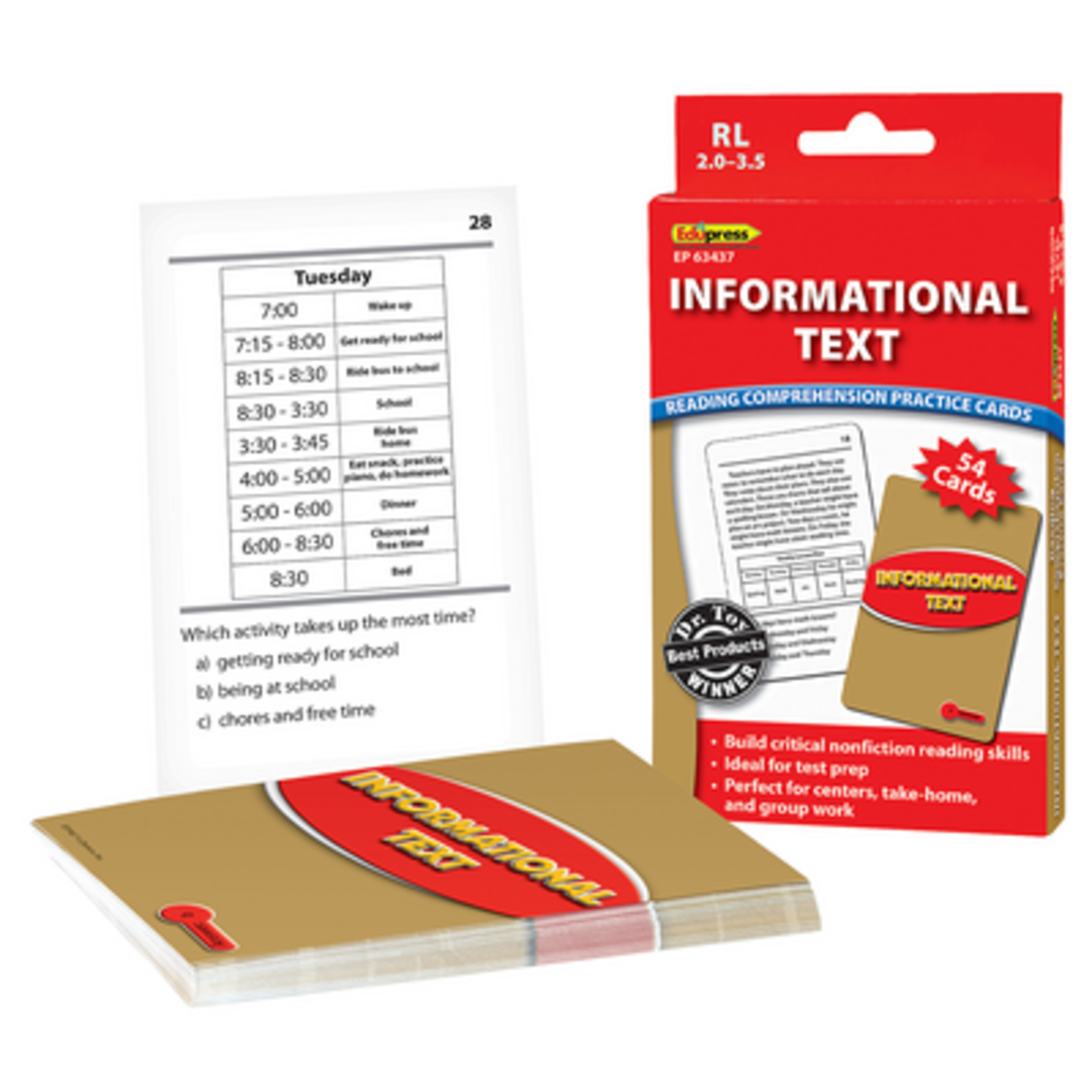 TEACHER CREATED RESOURCES Informational Text Practice Cards Red Level