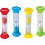TEACHER CREATED RESOURCES Small Sand Timers Combo 4-Pack