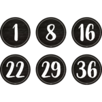 TEACHER CREATED RESOURCES Spot On Floor Markers Modern Farmhouse Numbers 1-36 - 4"