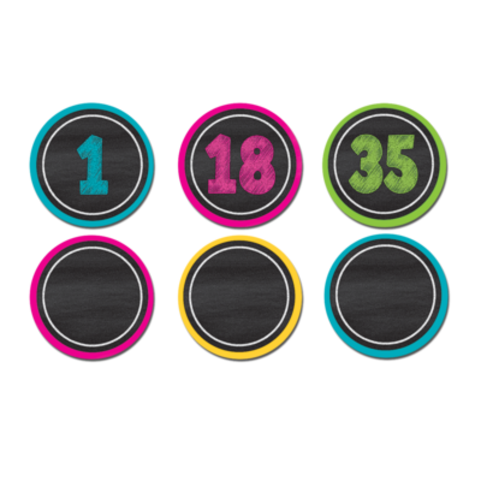 TEACHER CREATED RESOURCES Chalkboard Brights Numbers Magnetic Accents
