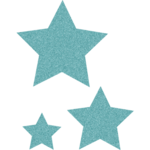 TEACHER CREATED RESOURCES Ice Blue Glitz Stars Accents - Assorted Sizes