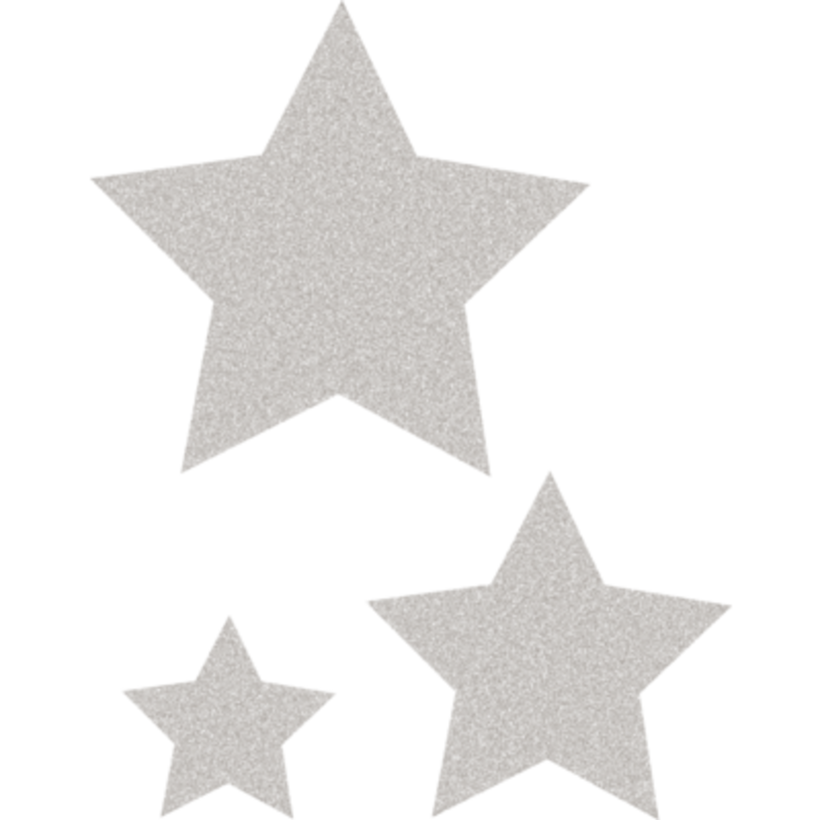 TEACHER CREATED RESOURCES Silver Glitz Stars Accents - Assorted Sizes