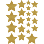TEACHER CREATED RESOURCES Gold Shimmer Stars Accents - Assorted Sizes