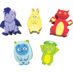TEACHER CREATED RESOURCES Whatsits Collectable Eraser Mystery Packs: Fantasy Friends - 5 Character Assortment