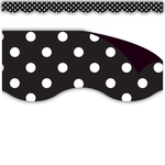 TEACHER CREATED RESOURCES Black Polka Dots Magnetic Border
