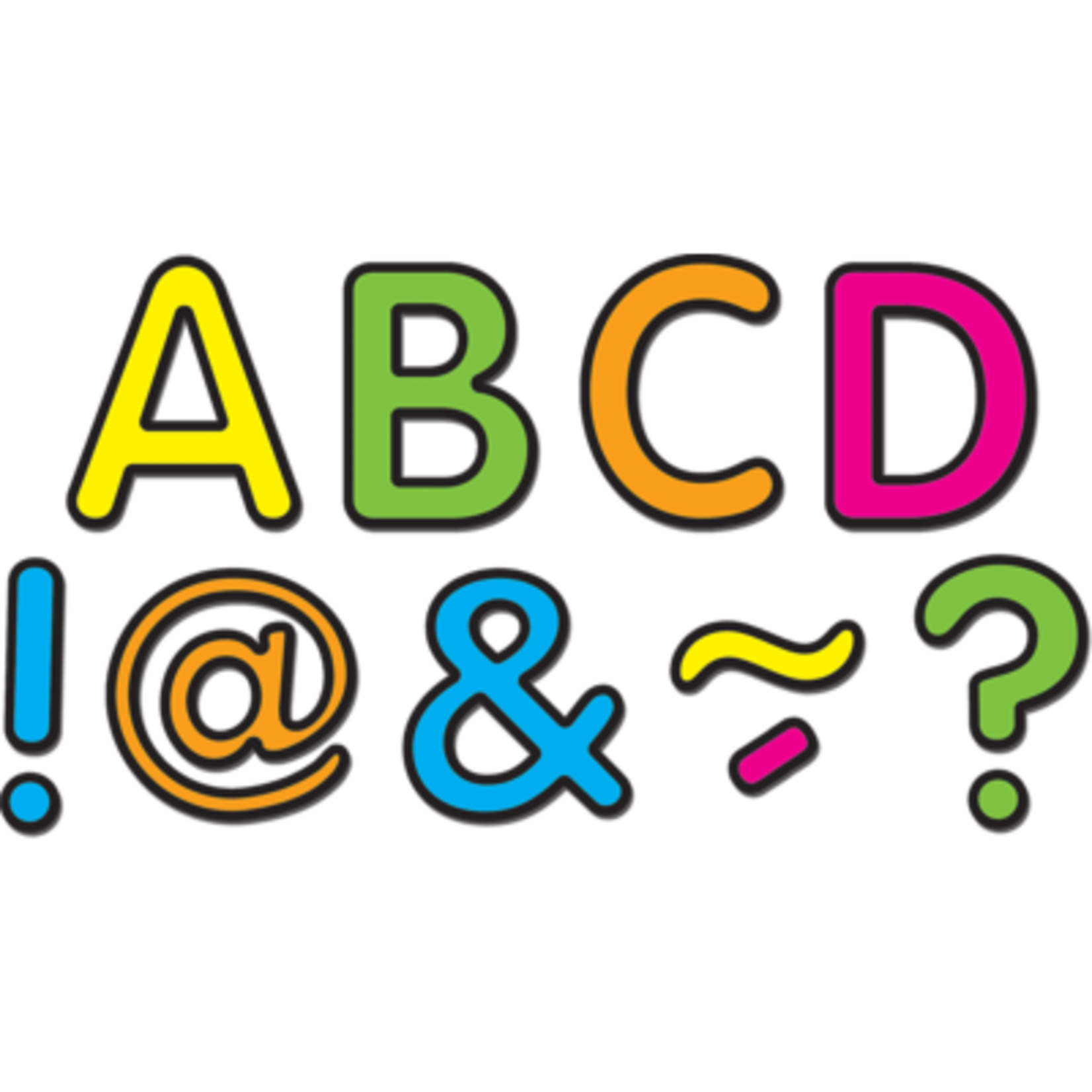 TEACHER CREATED RESOURCES Neon Brights Classic 2" Magnetic Letters